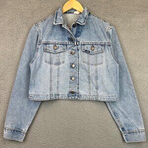 Vintage 90's 80's Lee Riders‎ Denim Jean Jacket Women's size M Cropped
